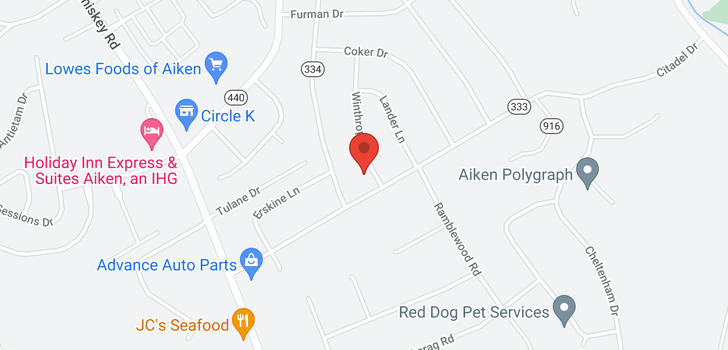 map of 3 Winthrop Drive, Aiken, SC 29803